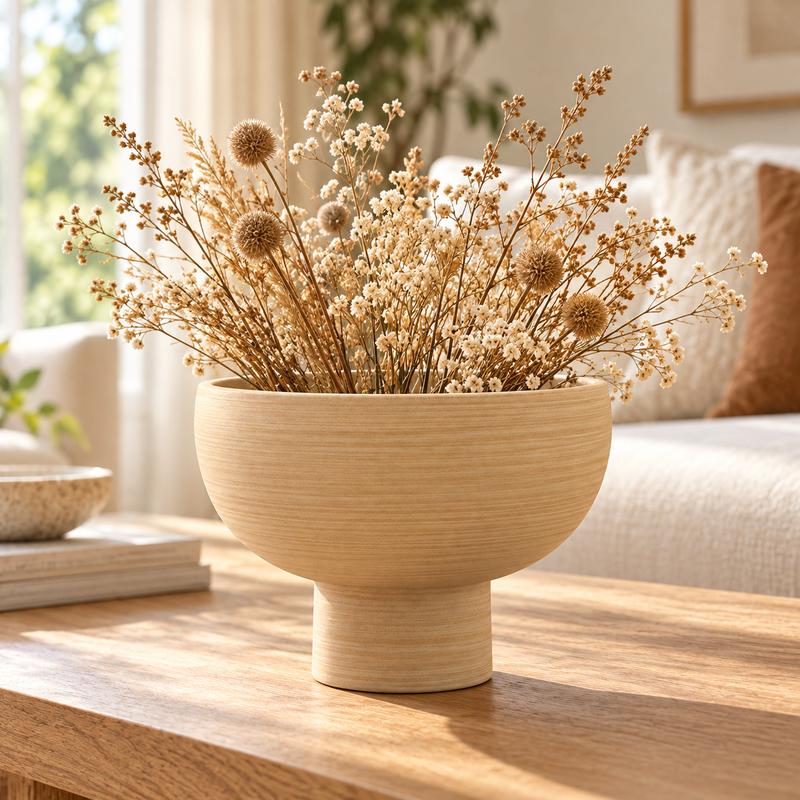 Thalia Pedestal Vase — lifestyle view