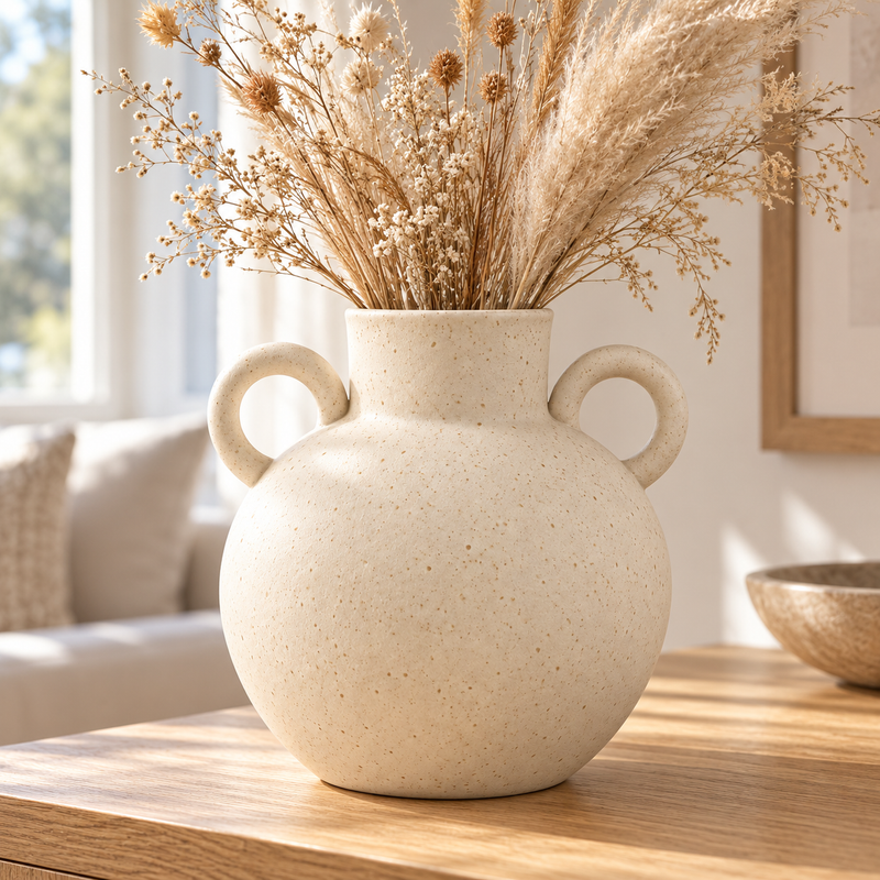Vienne Twin Handle Vase — lifestyle view