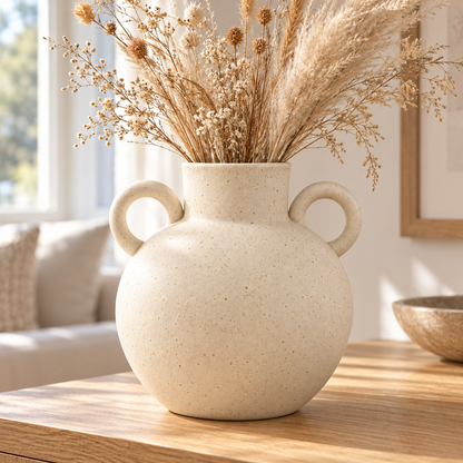 Vienne Twin Handle Vase — lifestyle view